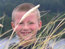 Kyle in dune grass